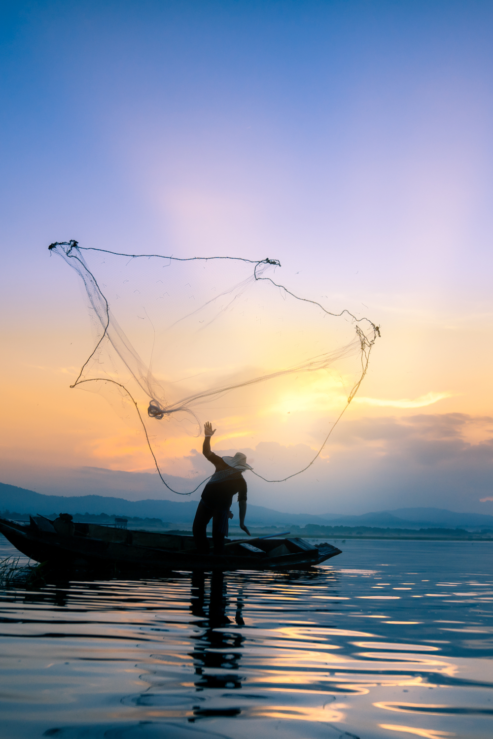 Dreaming about catching a fish with a fishing net